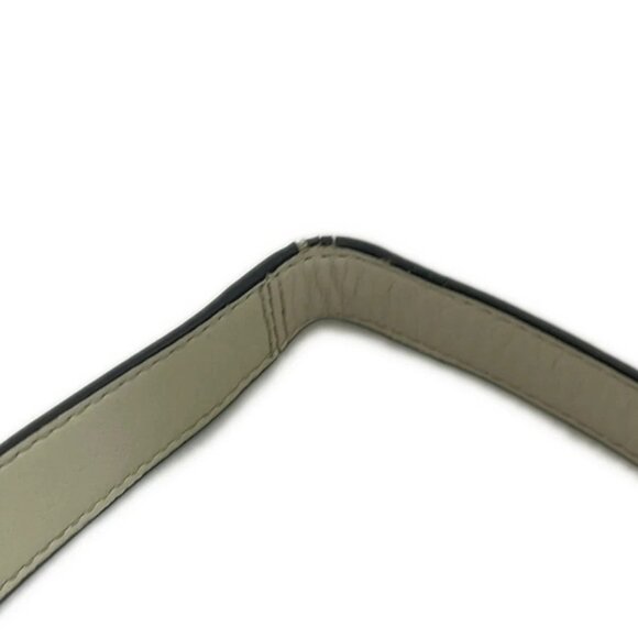 Auth COACH Satin Chain Duffel F18862 Cream Beige Jacquard Leather - Shoulder Bag - Picture 6 of 8